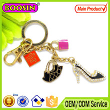 Elegant Rhinestone High Heel Shoes Keychain for Decoration#14930